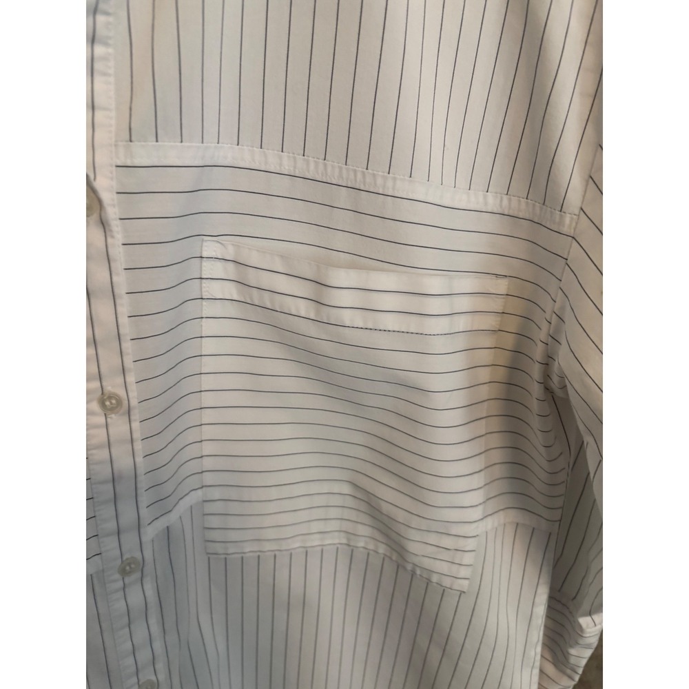 Halogen White Pinstripe Button Down Long Sleeve O… - image 5